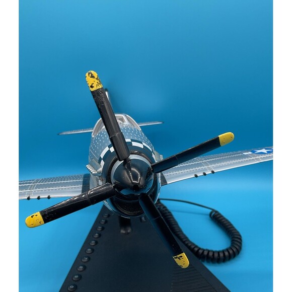 P-51 Mustang Fighter Aircraft Telephone Desk Phone Plane By Telemania - Picture 4 of 16